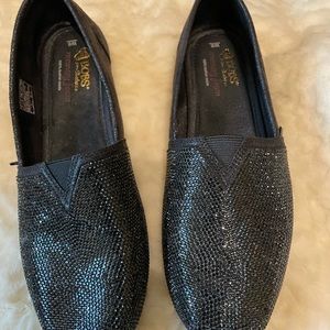 NWOT BOBS Black Rhinestone, Size 8